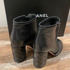 Black Chanel Boots